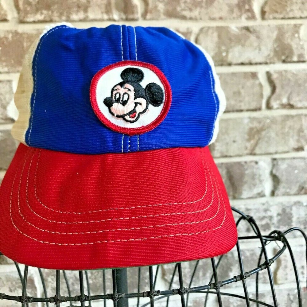 Vintage Mickey Mouse Snapback Mesh Cap 1980s Disney Productions See pics…